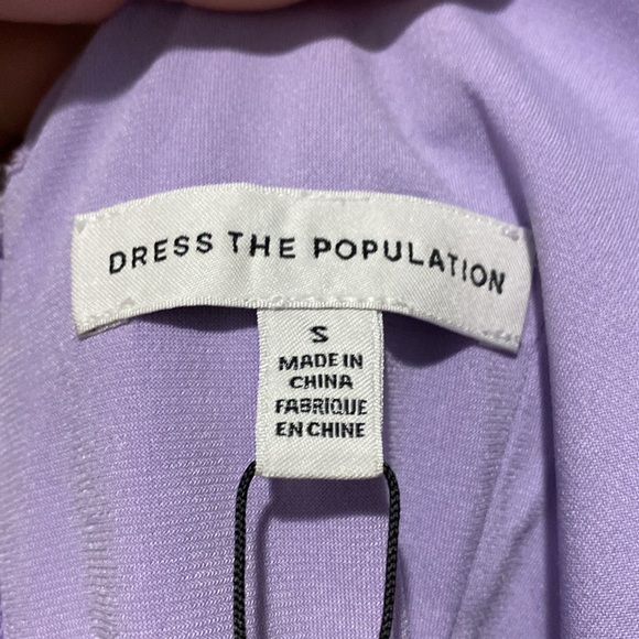 Dress the Population Long Sleeve Sequined Mini Dress Size S - Picture 3 of 4